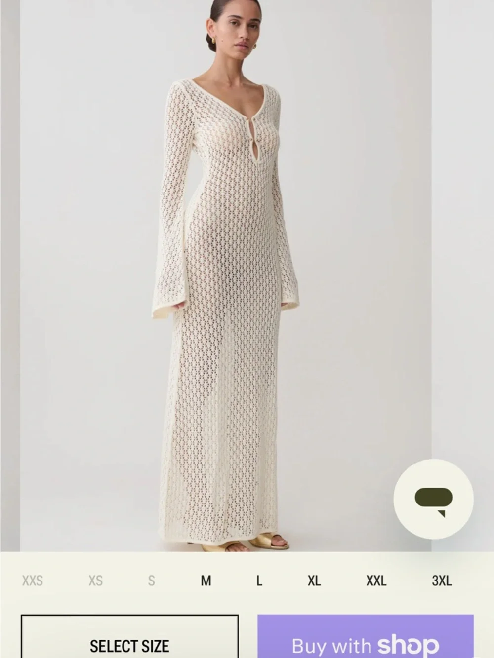 MESHKI KAYLEIGH CROCHET MAXI KNIT DRESS - Picture 3 of 8